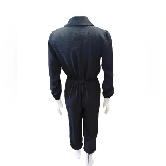 River Island Black Capri Jumpsuit Size 6 - Picture 2 of 11